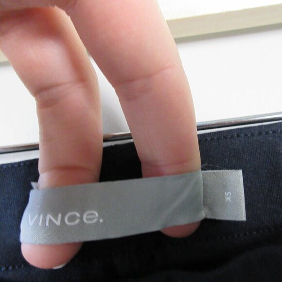 Vince High Rise Slim Fit Pull-On Ponte Pants Women XS Black Viscose Blend 326 - Picture 3 of 12